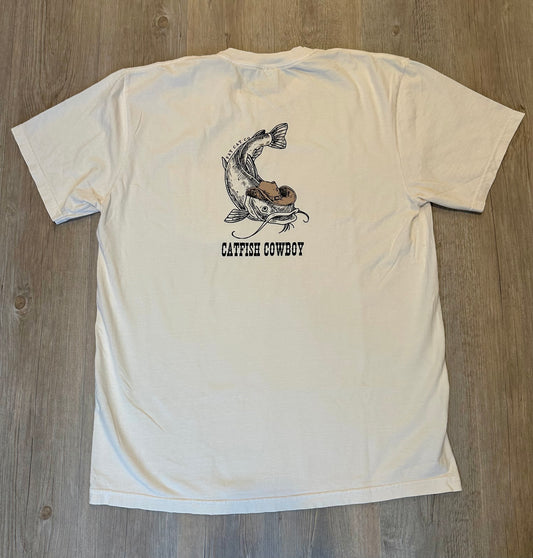 Catfish Cowboy Short Sleeve Pocket Tee (Comfort Colors)